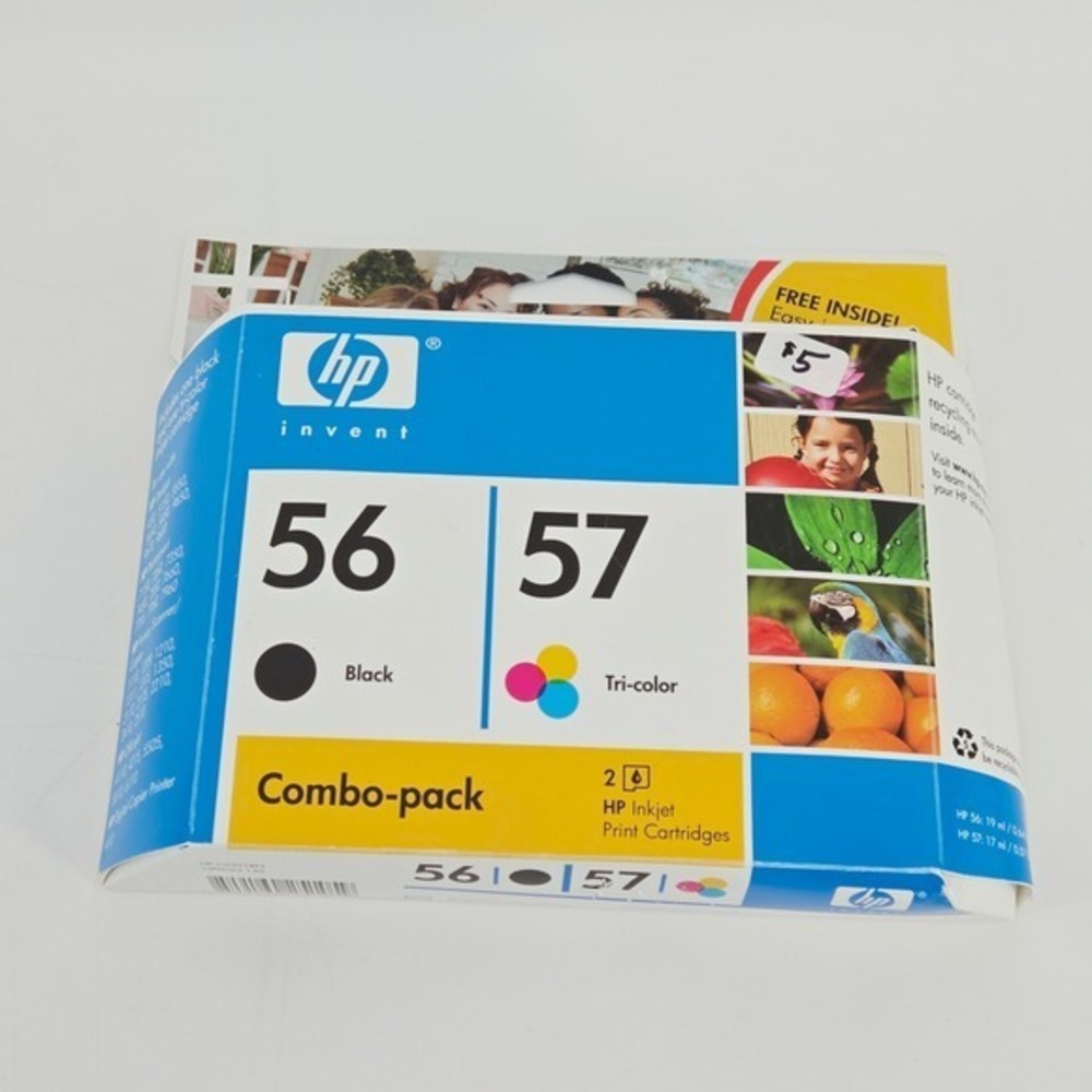 HP 56 57 Ink Combo-pack Black Tri-color C9321BN Deskjet Expired 2005 NIB